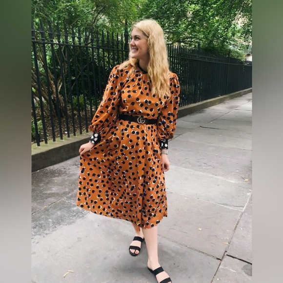 Hunter Bell Burnt Dot Casper Dress Sz 12 - Picture 2 of 4